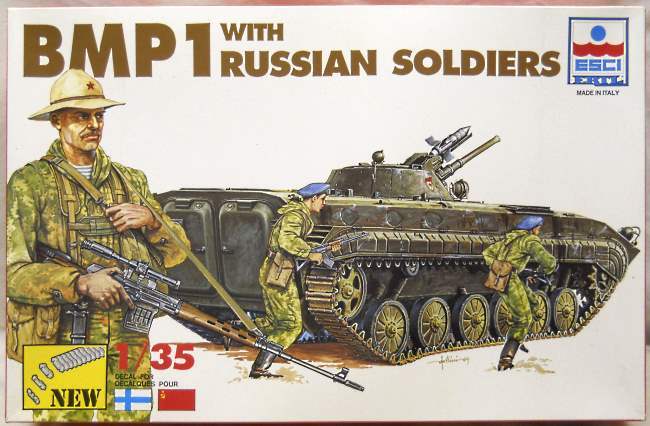 ESCI 1/35 BMP1 Soviet or Finnish with 14 Modern Russian Spetsnaz Paratroopers, 5036 plastic model kit